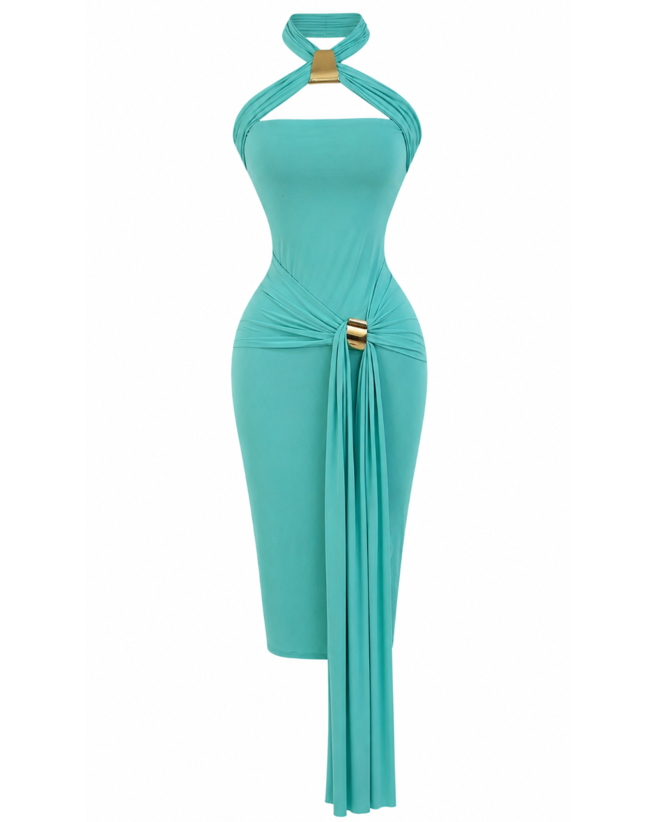Vestido Aqua Midi